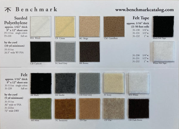 Benchmark Self-Adhesive Felt (3-Pack), Wrapping, Lining & Support  Materials, Conservation Supplies, Preservation